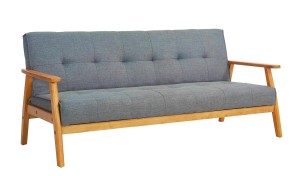 Schlafsofa - Dunkelgrau-Braun - 188x85x81cm - Sit4Sofa