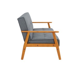 Schlafsofa - Dunkelgrau-Braun - 188x85x81cm - Sit4Sofa