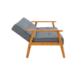 Schlafsofa - Dunkelgrau-Braun - 188x85x81cm - Sit4Sofa