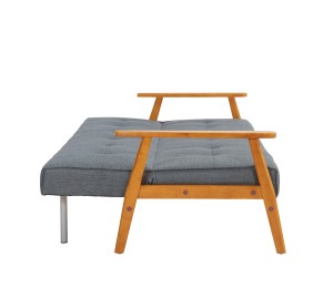 Schlafsofa - Dunkelgrau-Braun - 188x85x81cm - Sit4Sofa