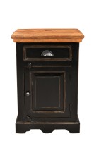 Nachttisch aus Mangoholz in Schwarz - CORSICA