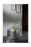 Nachtkommode aus Mangoholz + MDF - 50x50x50cm - "Airman"