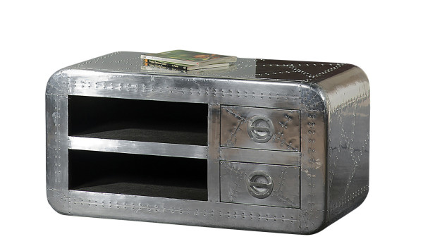 Lowboard - Silber - 100x45x50cm - AIRMAN