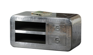 Lowboard - Silber - 100x45x50cm - AIRMAN