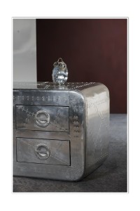 Lowboard - Silber - 100x45x50cm - AIRMAN