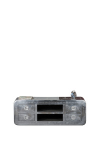 Lowboard aus Mangoholz - Silber - 145x45x50cm - AIRMAN