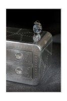 Lowboard aus Mangoholz - Silber - 145x45x50cm - AIRMAN