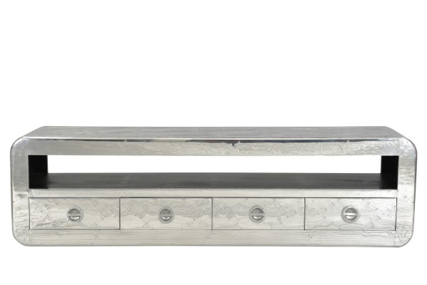 Lowboard aus Aluminium - Silber - 200x40x56cm - AIRMAN