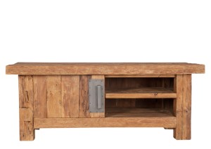 Lowboard aus Teak - Natur - 130x45x50cm - CORAL