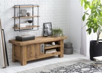 Lowboard aus Teak - Natur - 130x45x50cm - CORAL