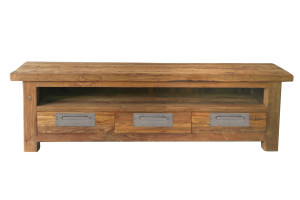 Lowboard aus Teak - Natur - 200x45x45cm - CORAL