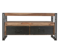 Lowboard - Natur-Antikschwarz - 112x40x55cm  - PANAMA