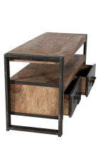 Lowboard - Natur-Antikschwarz - 112x40x55cm  - PANAMA