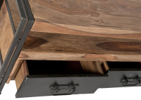 Lowboard - Natur-Antikschwarz - 112x40x55cm  - PANAMA