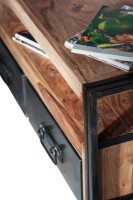 Lowboard - Natur-Antikschwarz - 112x40x55cm  - PANAMA