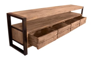Lowboard - Akazie - Metall - 200x40x55cm - Live Edge