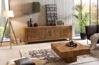 BANDA Lowboard recyceltes Teak - 210x50x70 cm - natur