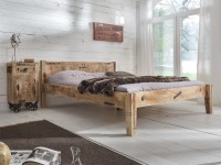 Kommode - Mangoholz - Natur-Schwarz - 44x34x82cm - RUSTIC