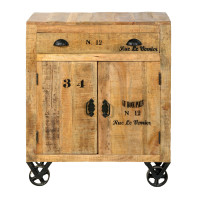 Kommode - Mangoholz Lackiert - 80x40x94cm - RUSTIC