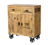 Kommode - Mangoholz Lackiert - 80x40x94cm - RUSTIC