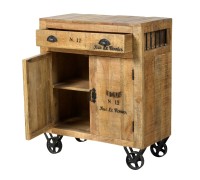 Kommode - Mangoholz Lackiert - 80x40x94cm - RUSTIC