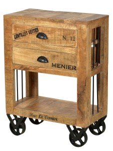 Kommode - Mangoholz - Natur-Antikschwarz - RUSTIC