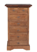 Kommode - Teak - Natur-Kolonialfarbig Platte kolonialfarbig - 53x36x100cm -  SEADRIFT