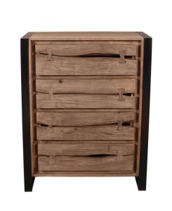 Kommode - Akazie mit Metall - 80x40x100cm - Live Edge