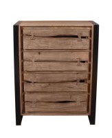 Kommode - Akazie mit Metall - 80x40x100cm - Live Edge