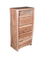 Kommode - Akazie mit Baumkante - 60x40x120cm  - Albero