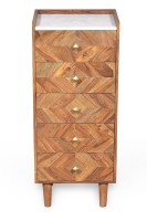 Kommode - Sheesham - Marmor - 45x35x105cm  - Stone