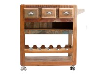 Küchenwagen - Altholz - Bunt - 78x48x85cm - FRIDGE