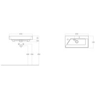 Waschbecken für Unterschrank 65cm 17065-KL