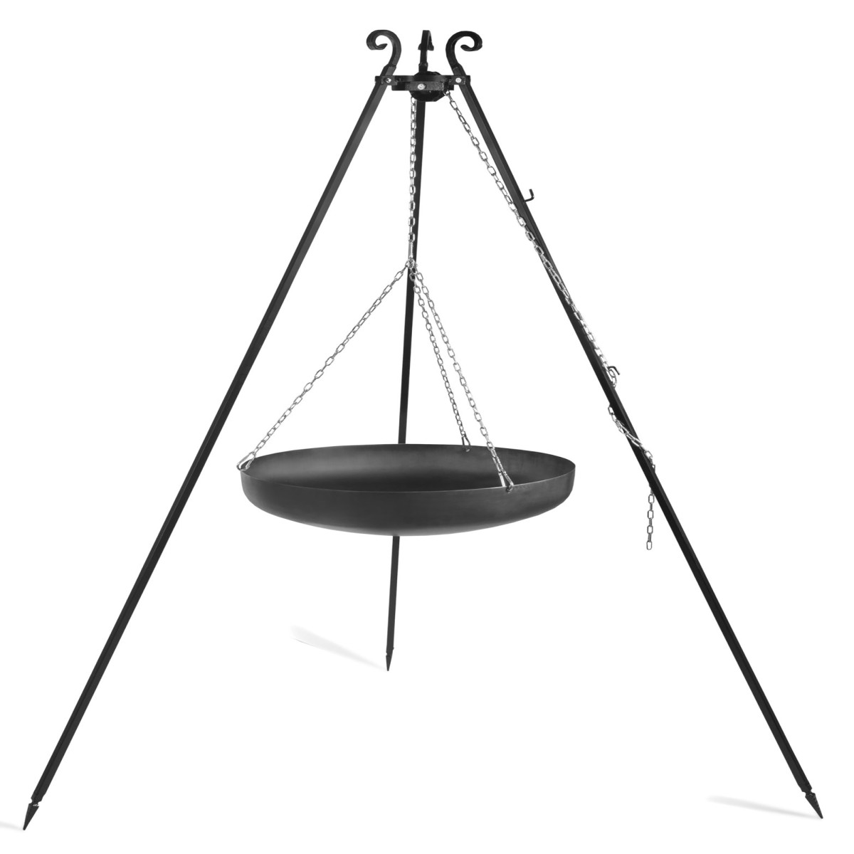 Wok am Dreibein, 180 cm Höhe, Rohstahl, 60 cm...