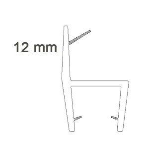 Türdichtung Anschlagprofil für 6mm Glas 200cm KBP006-6