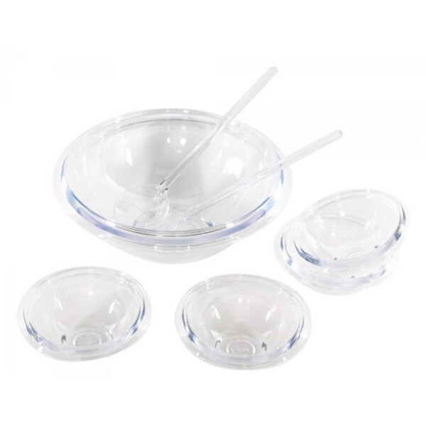 5er Set Salatschüssel aus Kunststoff