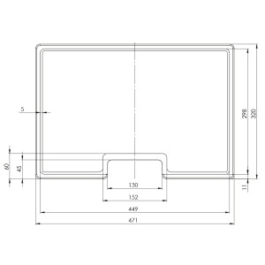 Schneidebrett aus Holz 472x320 mm