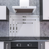 Spritzschutz aus Aluverbund 3mm Silber Gebürstet