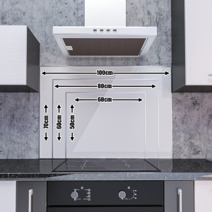 Spritzschutz aus Aluverbund 3mm Elfenbein RAL 1015