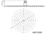 300mm Duschkopf Regendusche Rund