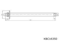 350mm Brausearm für Duschbrausen Deckenmontage Rund