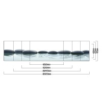 Küchenrückwand aus Aluverbund 3mm  - Wassersteine - 8697