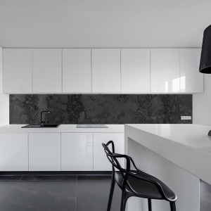 Küchenrückwand aus Aluverbund 3mm  - Naturstein schwarz - 8544