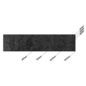 Küchenrückwand aus Aluverbund 3mm  - Naturstein schwarz - 8544