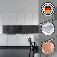 Küchenrückwand aus Aluverbund 3mm  - Naturstein schwarz - 8544