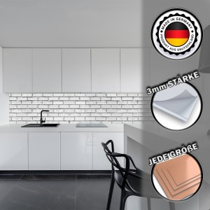 Küchenrückwand aus Aluverbund 3mm  - Backtstein...