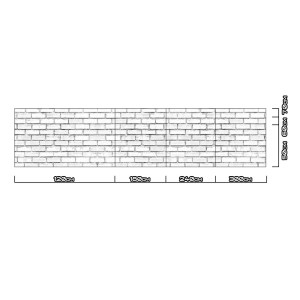 Küchenrückwand aus Aluverbund 3mm  - Backtstein weiß - 4132