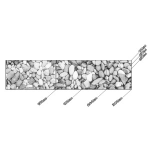 Küchenrückwand aus Aluverbund 3mm  - Kieselsteine Grau - 1400