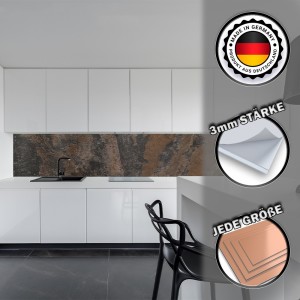 Küchenrückwand aus Aluverbund 3mm  - Naturstein Braun - 5298