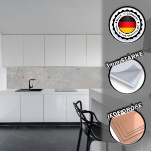 Küchenrückwand aus Aluverbund 3mm  - Beton Grob...